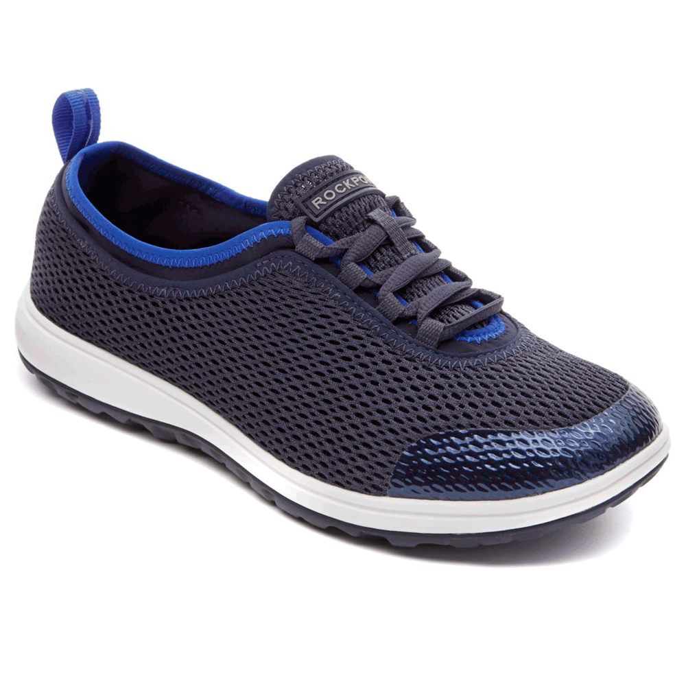 Tenis Rockport Mulher Azul Marinho - Walk360 Washable Laceup - 37461QOGD